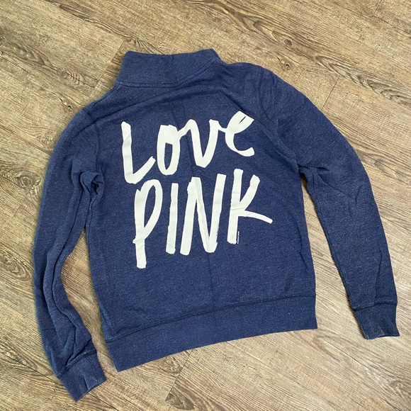 PINK Victoria’s Secret blue love pink sweater - Picture 2 of 6